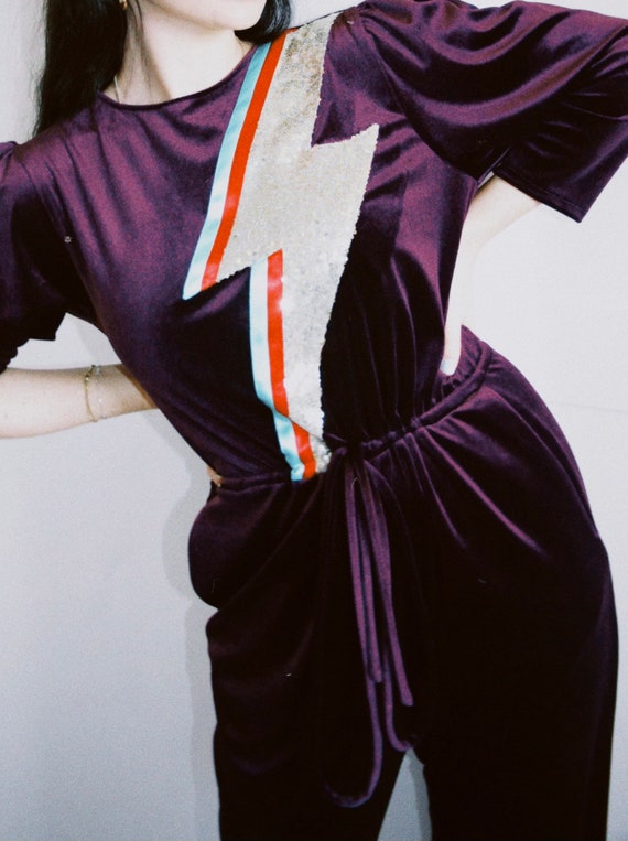 Maxine Ziggy jumpsuit. Reversible one size purple