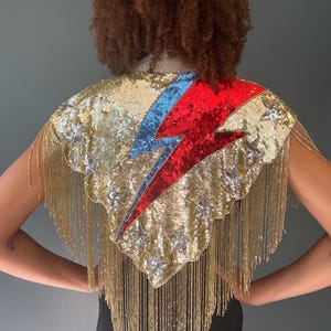 Ziggy Zap sequin cape one size