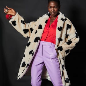 Heart print coat best sale