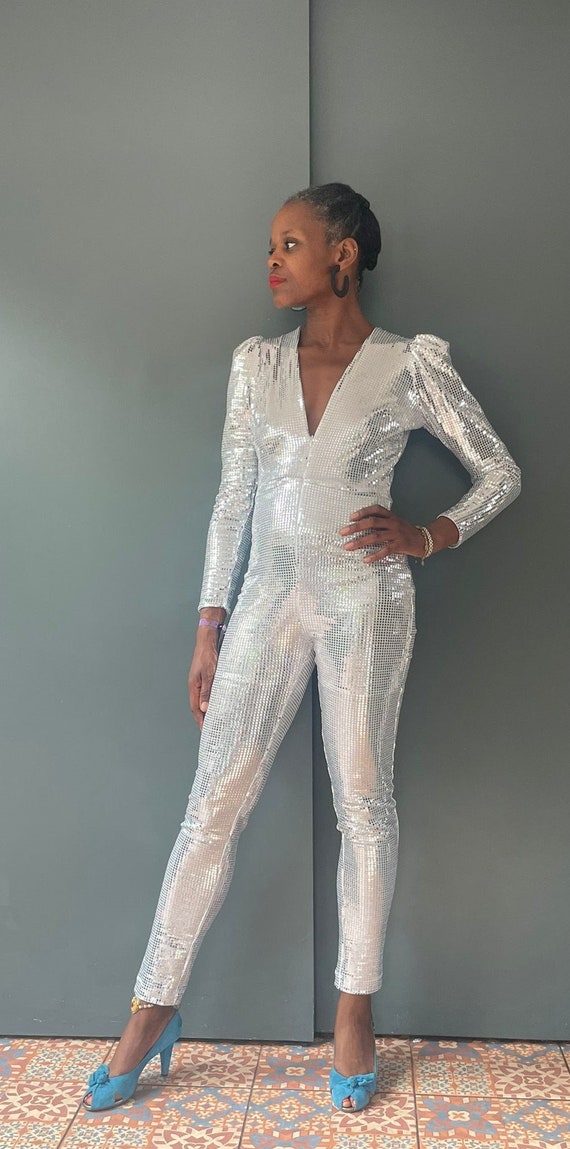 Won Haas advocaat Dynasty Dance Wear Silver Sequin Jumpsuit - Etsy