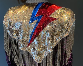 Ziggy Zap Sequin Cape – One Size for Disco, Festivals & Events