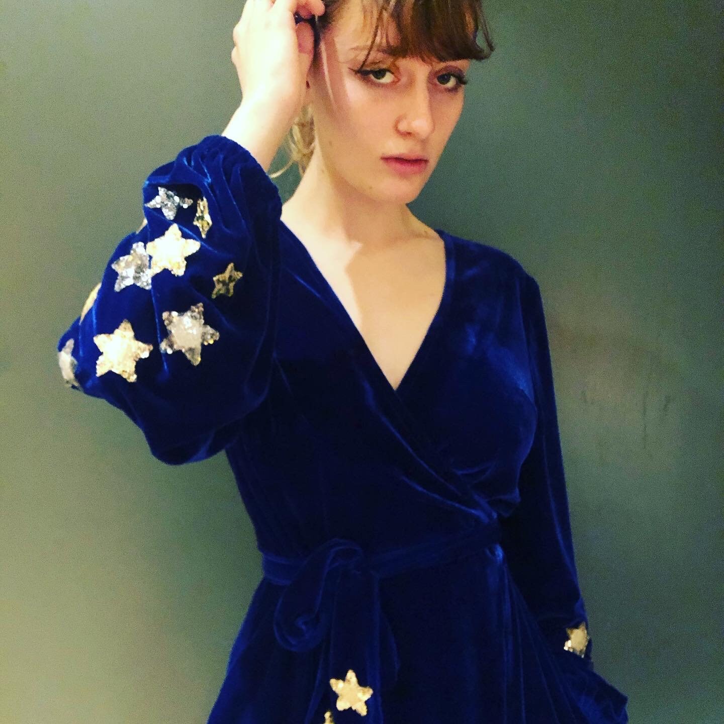 Image of Babooska Maxi Dress With Pockets & Star Sequinned Detail