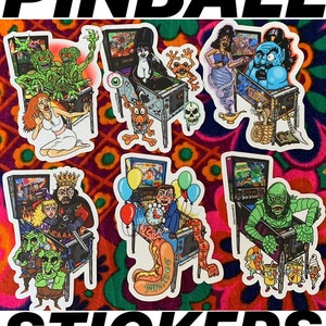 Pinballistic! Vinyl Stickers 4”x3” 6 choices