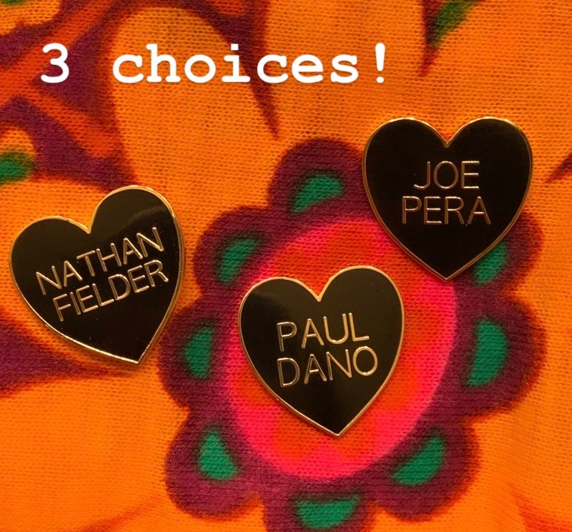 Weird Boys heart enamel pins 1” Paul Dano Nathan Fielder Joe Pera