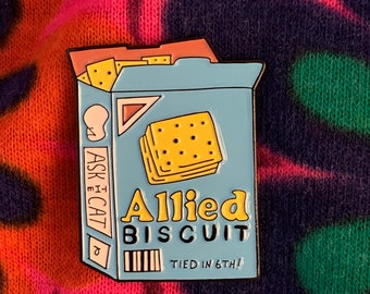 Allied Biscuit 1.75” enamel pin