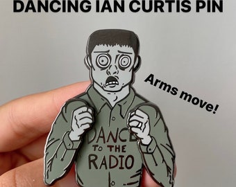 Dancing Ian Curtis MOVING Enamel Pin Joy Division 2 