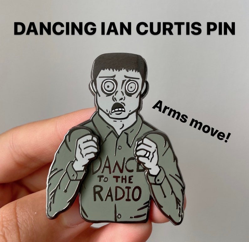 Dancing Ian Curtis MOVING enamel pin Joy Division 2 image 1