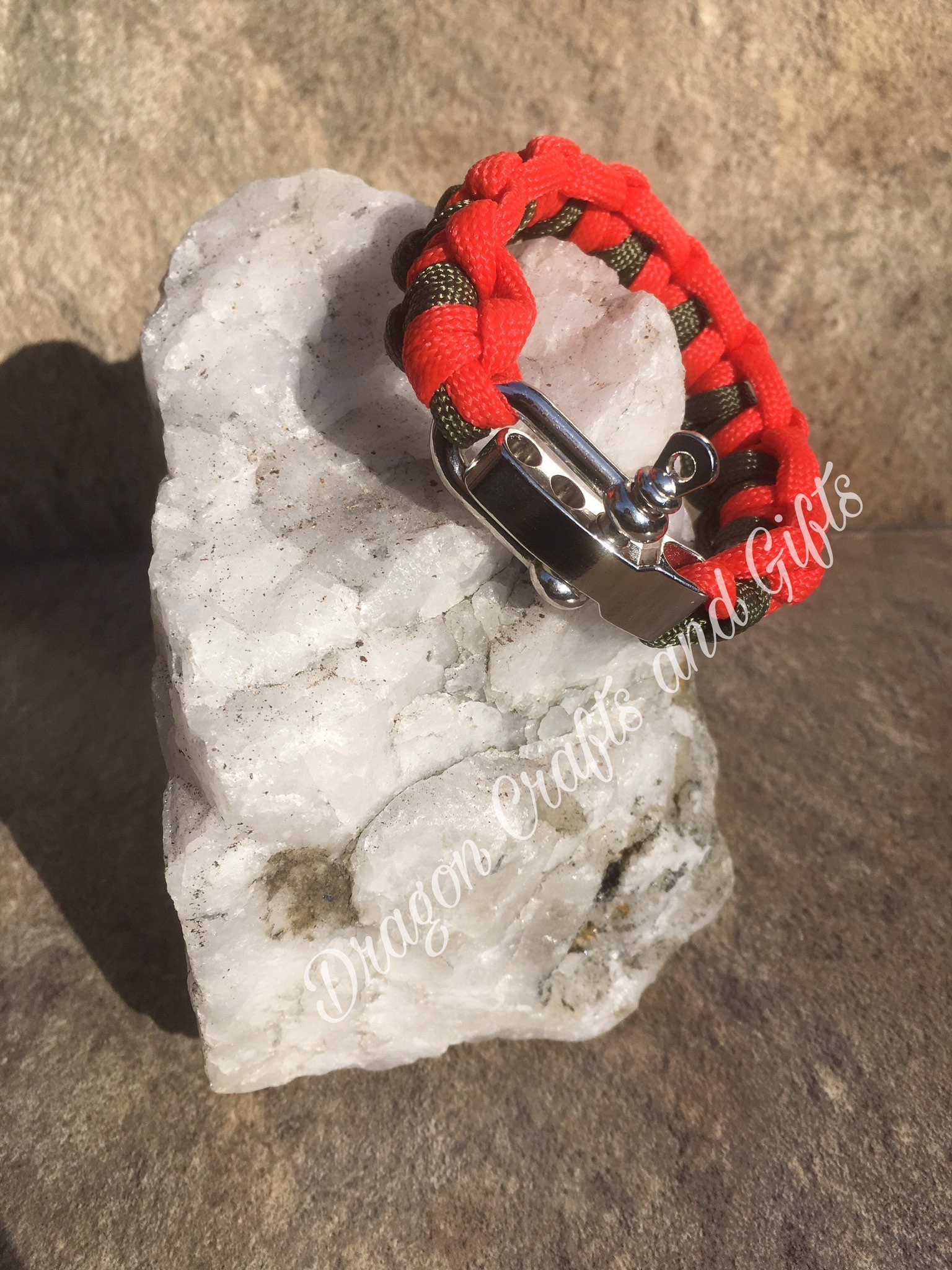 Para cord bracelet metal clasp survival bracelet mens Etsy