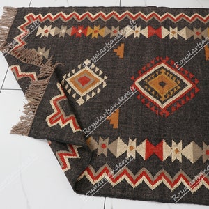 Handvävd ulljutematta, handgjord kelimmatta, aztekisk navajomatta, vardagsrumsmatta, sovrumsmatta, utomhusmatta 5x8, 6x9, 8x10, 9x12, 10 x 14 fot mattor