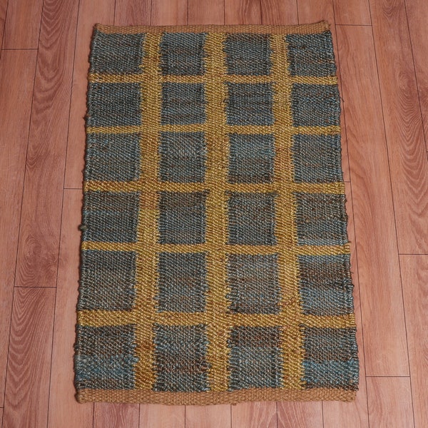 Handmade Jute Runner Rug, Vegan Hemp Stair Runner, Custom Size