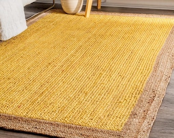 Handmade Braided Jute Area Rug, Eco-Friendly, Rectangle