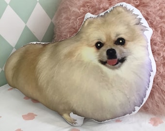Pet portrait pillow | Etsy Dog pillow animal shaped dog lover gift