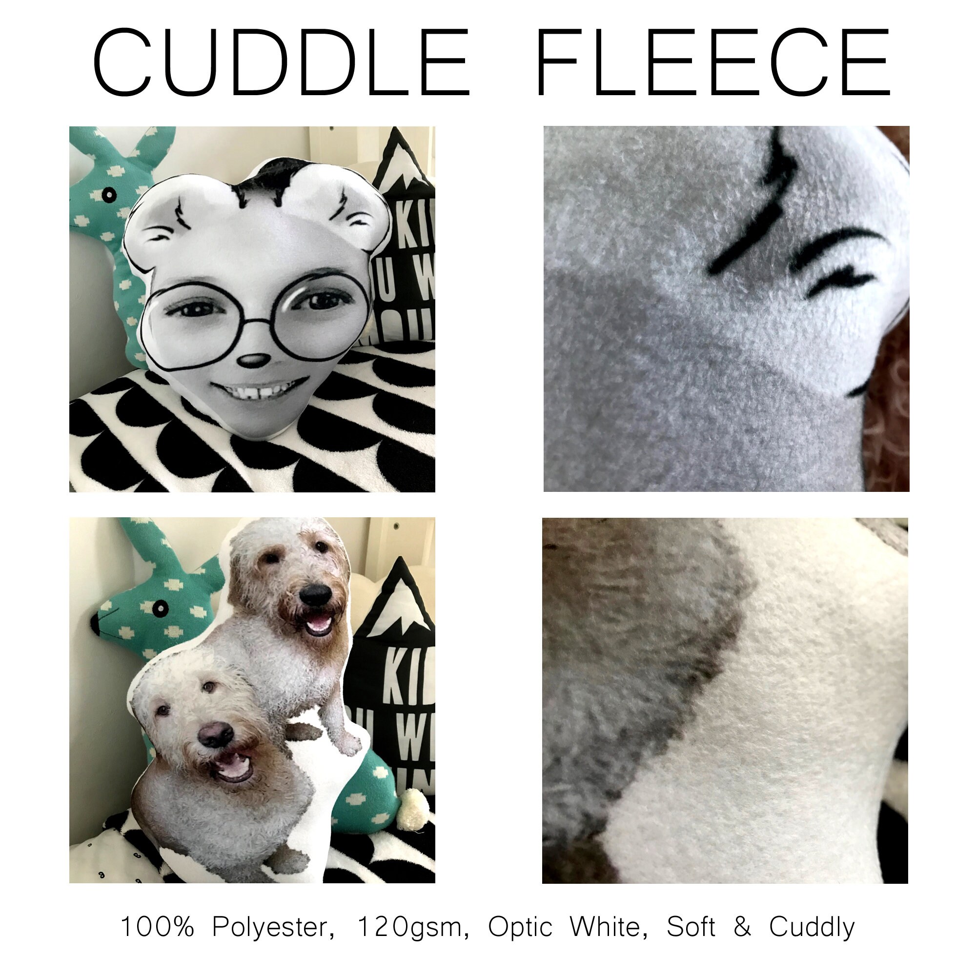 Velvet Fabric Pet Portrait Pillow Custom Pet Pillow Etsy