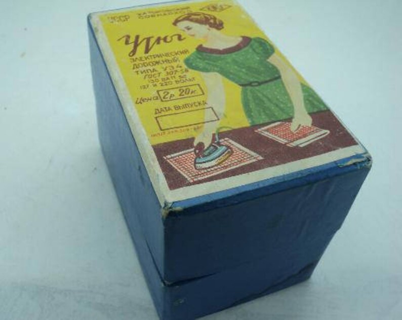 Mini Iron Retro Gadget for Ironing. Soviet Vintage Travel Iron