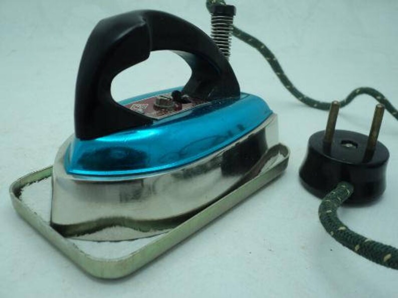 Mini Iron Retro Gadget for Ironing. Soviet Vintage Travel Iron