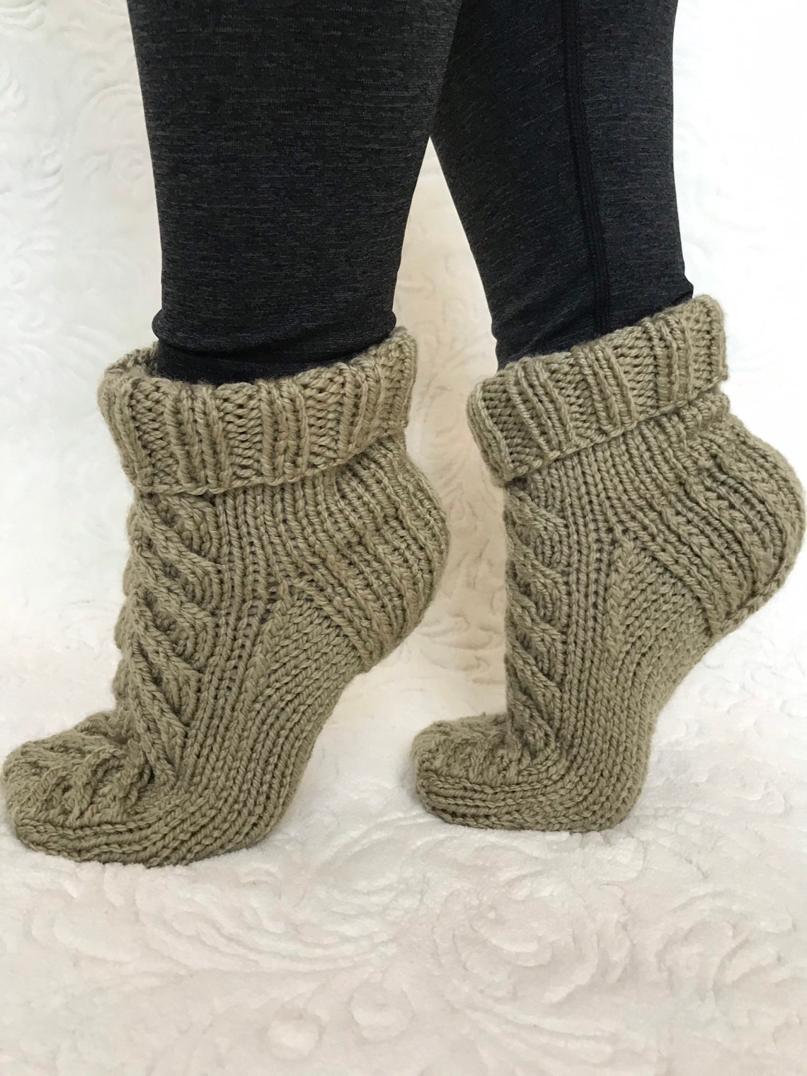 Cozy socks Rustic socks cable knit socks bed socks rustic | Etsy
