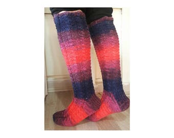 Knee high socks, mothers day gift, Long knitted socks. Leg warmers woman,knit knee high socks, cable knit socks, cable knit leg warmers.