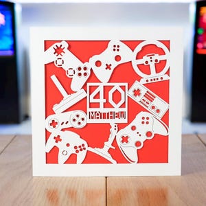 Carte d'anniversaire personnalisée pour jeux vidéo, jeux informatiques