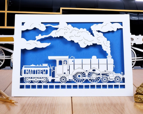 Steam Train Personalised Birthday Card