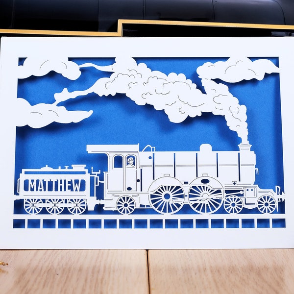 Steam Train Personalised Birthday Card