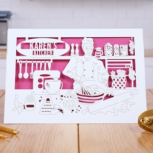Chef !, carte d'anniversaire personnalisée, carte de cuisine, carte de cuisine