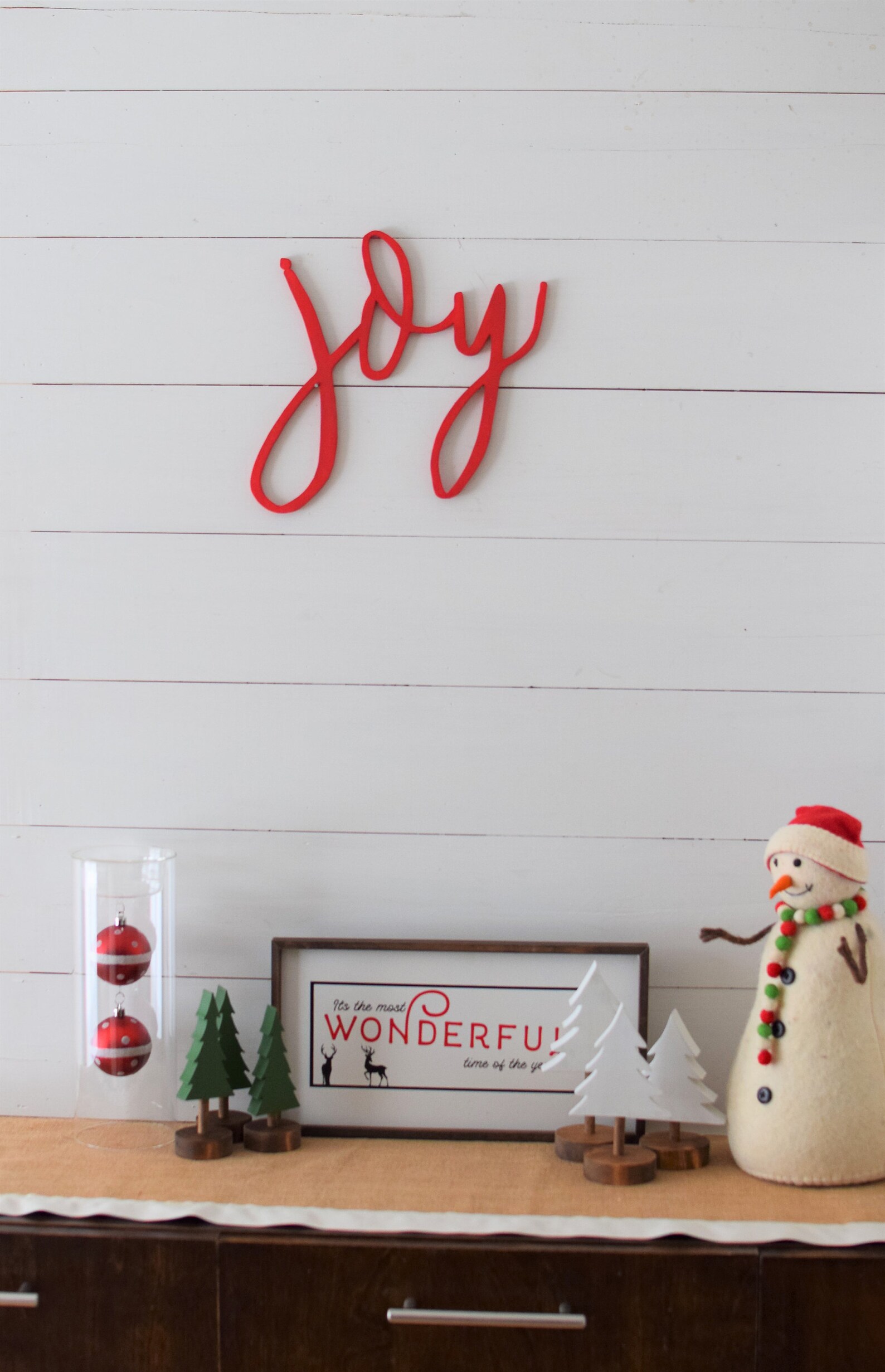 JOY Word Cutout Christmas JOY Decor Wood Cutout | Etsy