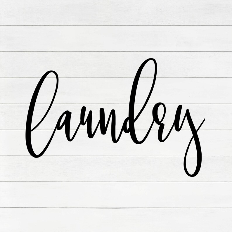 LAUNDRY WOOD CUTOUT Laundry Room Decor Laundry Script Sign