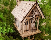 Plantenhuis Tudor – DIY Miniatuur Houten Huisje in Tudor Stijl | Handgemaakt Bouwpakket | Binnen Decoratie voor Planten | Rustiek Boomhutje