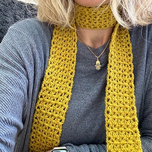 CROCHET PATTERN / Crochet Scarf, Crochet Neck Kerchief, Crochet Hair Tie, Crochet Handbag Decoration