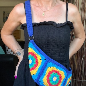 Crochet Granny Square Bum Bag Pattern: Sunbeams Fanny Pack (PDF Pattern)