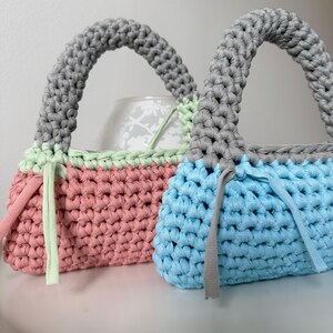 Chunky Crochet T-Shirt Yarn Bag Pattern: Beginner-Friendly Handbag (PDF Pattern) image 4
