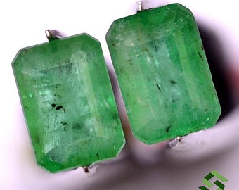 Natural Emerald 6x6x3.9 MM faceted cut Square Octagon 1 Pieces 1.06 Cts Good Green loose gemstone natural Zambian emerald gemstone OC-28