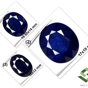 16 x 14 mm do 18 x 13 mm Naturalny niebieski szafir owalny szlif fasetowany luźne kamienie szlachetne