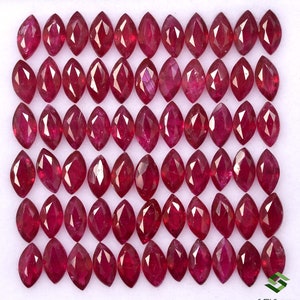 4x2 mm Natural Ruby Marquise Cut 7.83 Cts Lot 70 Pcs Faceted Reddish Shade Loose Gemstones