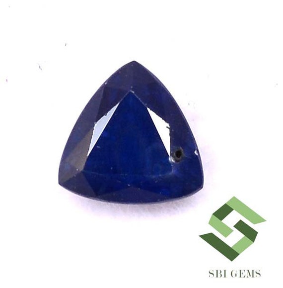 Saphir bleu carré certifié
