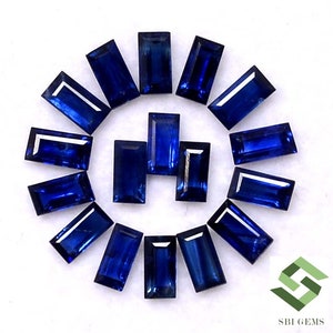 4x2 mm Natural Blue Sapphire Baguette Cut 3 Quality Lot 10 Pcs Calibrated Loose Gemstones