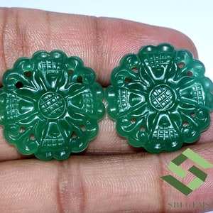 Natural Green Onyx Hand Made Carvings Pair 3 Types Carvings - Etsy