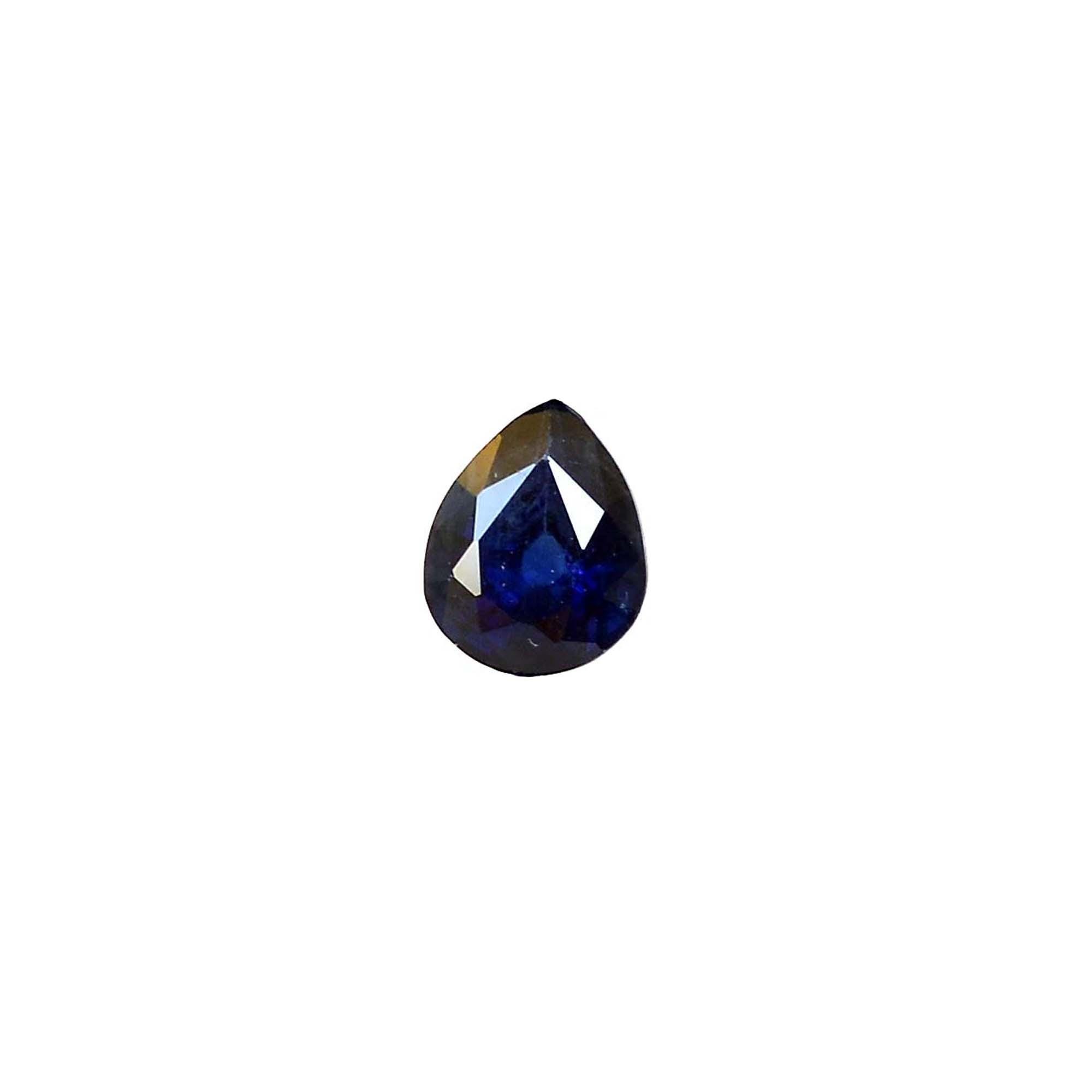 Piedras preciosas sueltas facetadas de zafiro azul natural certificado de 6 x 5 mm a 7,25 x 5,25 mm