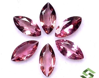 7x3.50 mm Natürliche Rosa Turmalin Marquise Schnitt 3 Qualitäts Lot kalibriert Lose Edelsteine