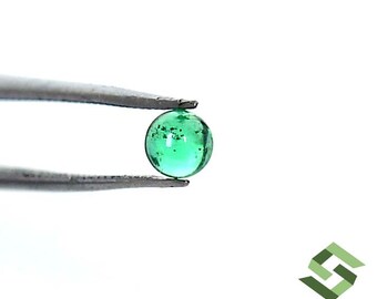 Natuurlijke smaragd ronde cabochon: 4-5,5 mm onbehandelde losse edelsteen