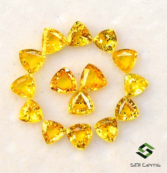 Lot De 10 Saphirs Jaunes Naturels De Ceylan - Taille Ronde 1.1 Mm - Qualité Œil Pur - Vente En Gros