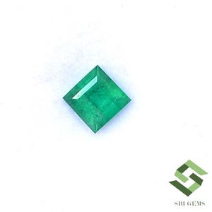 Natural Emerald Square Cut Loose Gemstone: 5-8 mm, Untreated