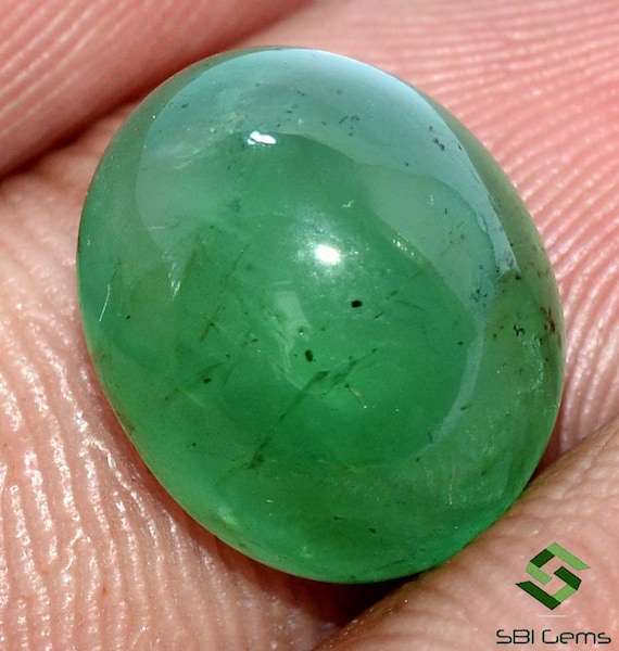 Émeraude Naturelle 4,1 Carats Cabochon Non Traitée - Couleur Vert Provenance Colombie