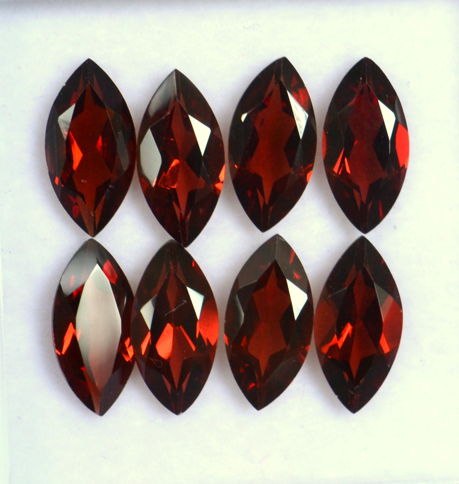 12x6 mm Natural Garnet Marquise Cut Lot Calibrated Red Untreated Loose Gemstones