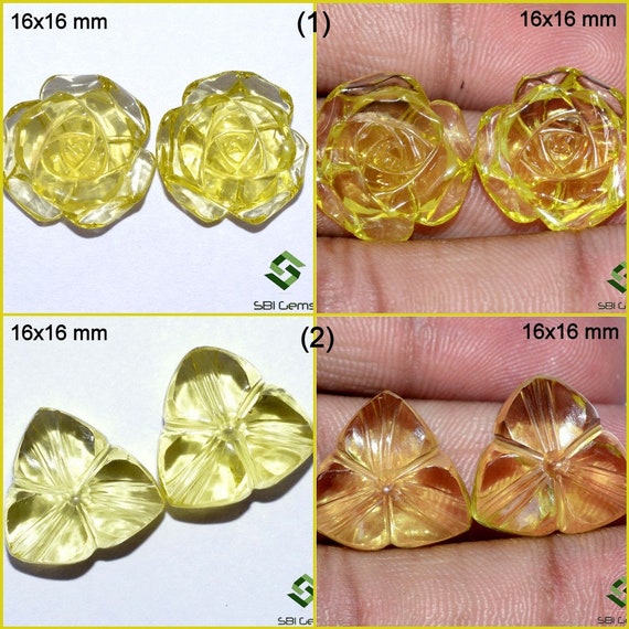 レモンクォーツ ティアドロップ ルース C レモンクォーツ ティア