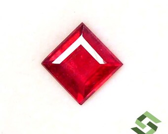 Pietra Preziosa Di Rubino Creata In Laboratorio: Taglio A Cuscino, 25 Ct (17 X 17 X 8 Mm) - Italia - Foto 11