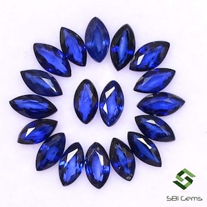 5x2.50 mm Natural Blue Sapphire Marquise Cut Lot 18 Pcs Calibrated Ceylon Loose Gemstones 3.42 CTS