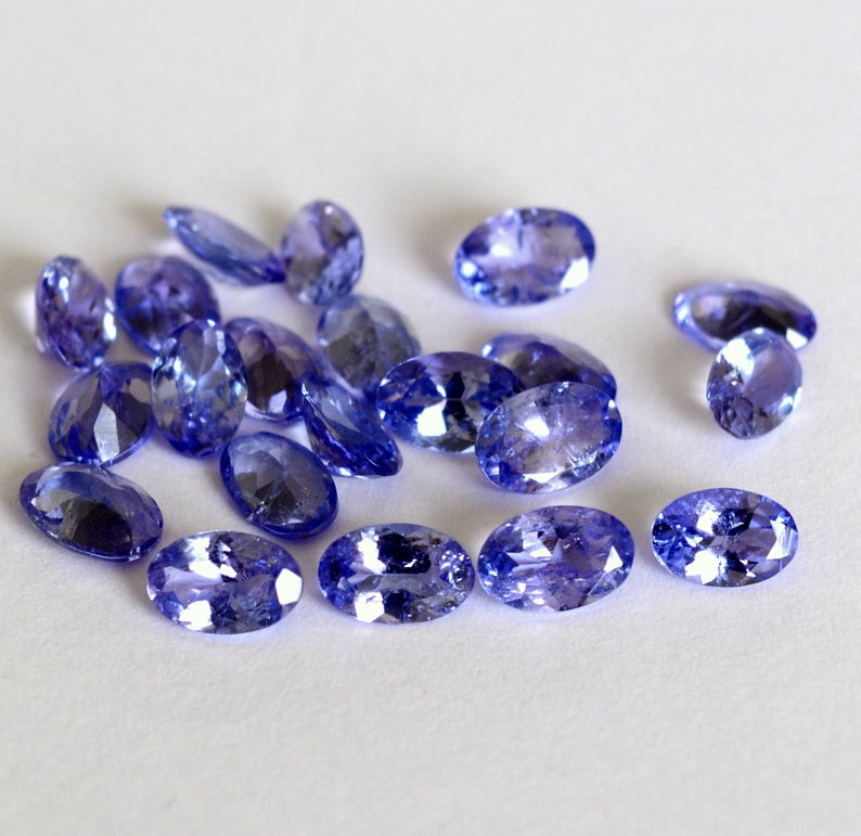 6x4 mm Natural Tanzanite Oval Cut Lot 10 Pcs 3.97 Cts Calibrated Faceted Loose Gemstones