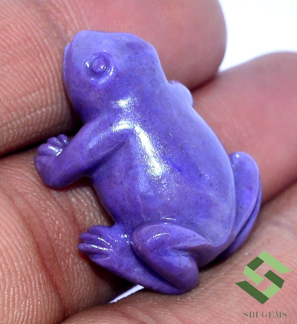 28 x 20 mm 天然紫翡翠 ハンドメイド 彫刻 カエル型 40.92 カラット - Etsy 日本, image size:1003x1093