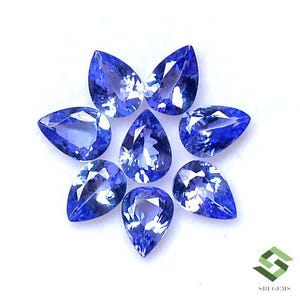 7x5 mm Natural Tanzanite Pear Cut 3 Quality Lot Calibrated Loose Gemstones